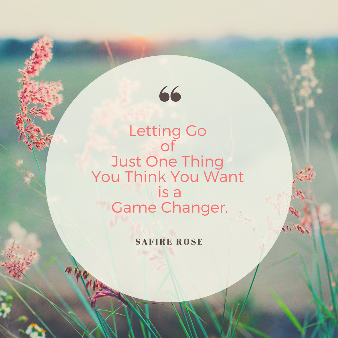 Letting Go of Just One Thing